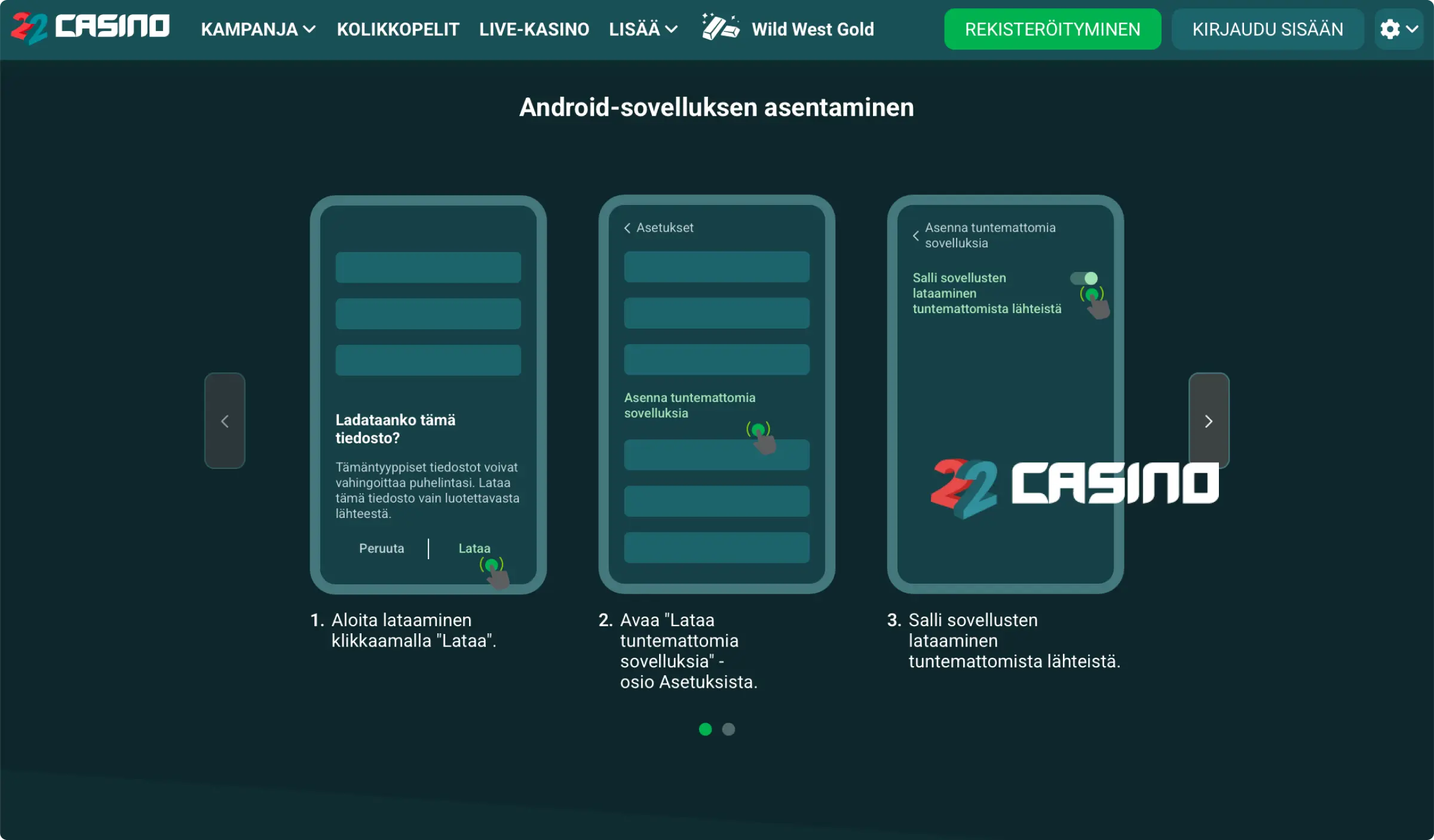 22Casino Mobiilikasino