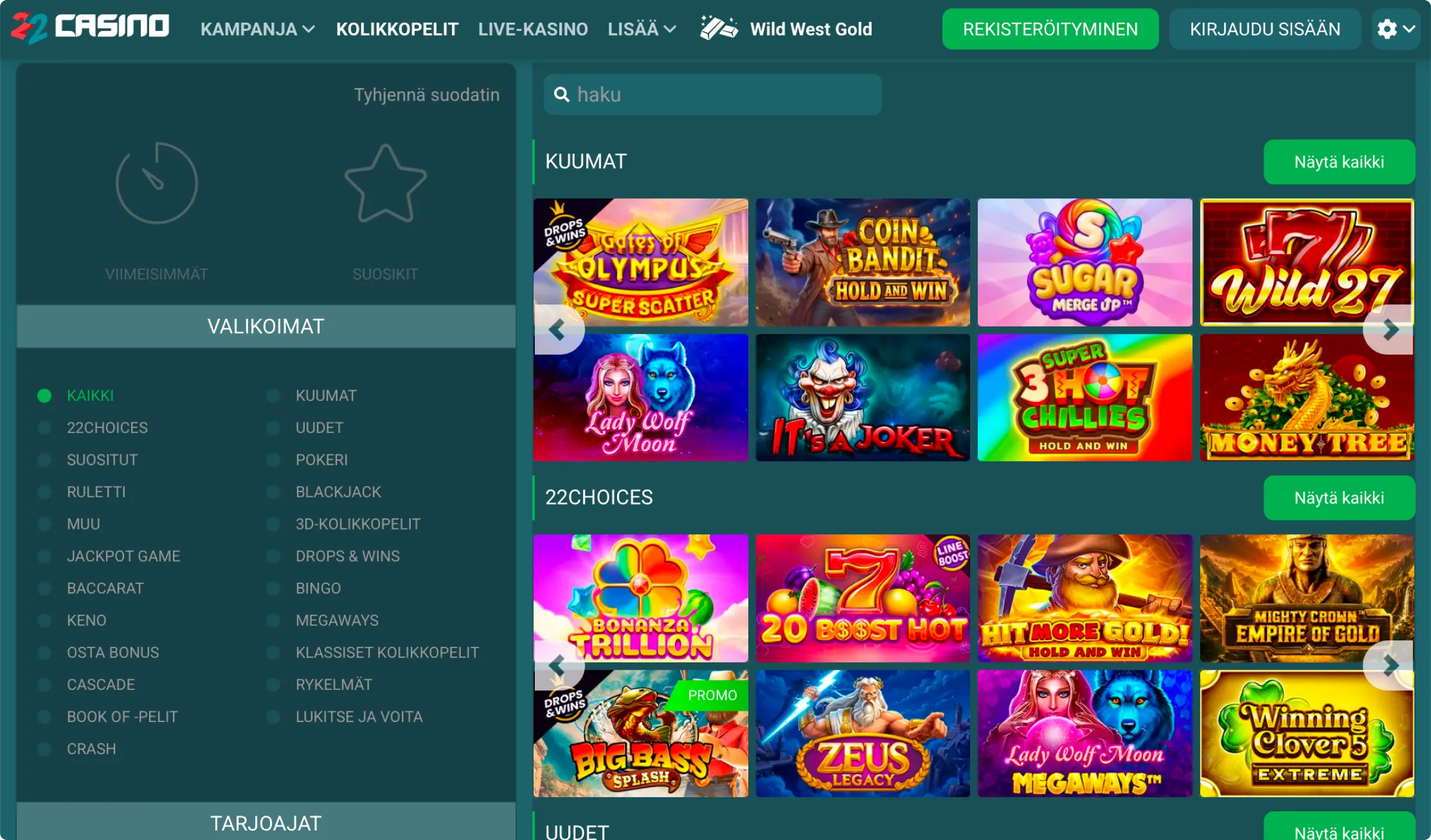 22CasinoPelialusta